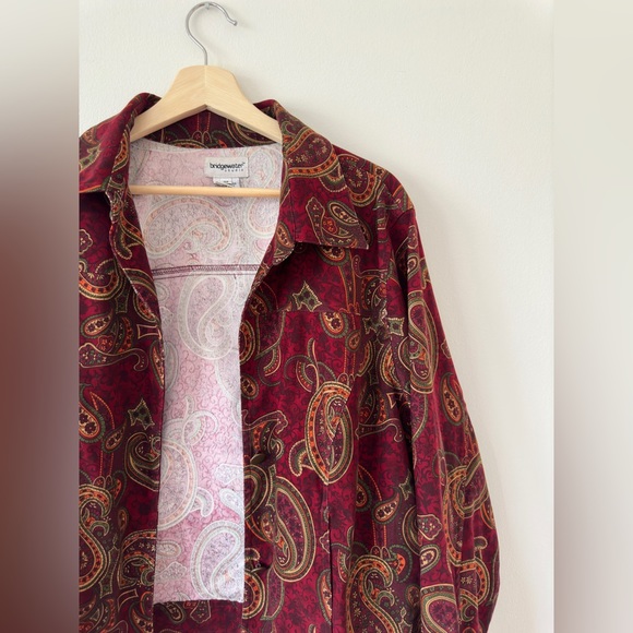 💝SOLD💝Bridgewater Studio Paisley Micro Suede Jacket - Picture 4 of 10